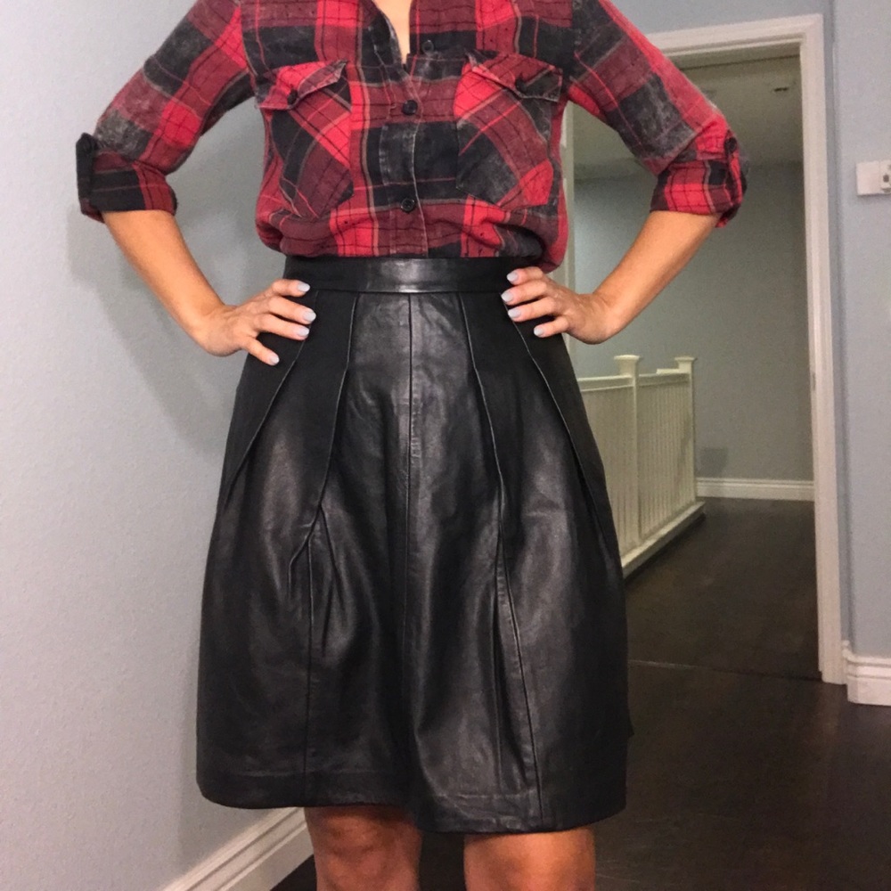 Halogen a line pleated skirt